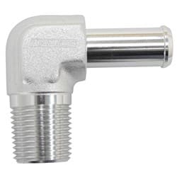 90 DEG 3/8" NPT TO -8 100/450 SERIES BRAIDED HOSE AN SIZE