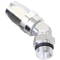 45 Deg -8 Hose to Male -6 Thread Silver