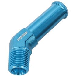 45 DEG 1/8" NPT TO 3/8" BARB BLUE STRAIGHT MALE TO MALE