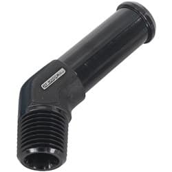 45 DEG 1/8" NPT TO 3/8" BARB BLACK STRAIGHT MALE TO MALE