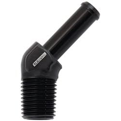 45 DEG 1/4" NPT TO 5/16" BARB BLACK STRAIGHT MALE TO MALE