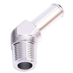 45 DEG 1/8" NPT TO 5/16" BARB SILVER 45 DEG MALE TO MALE