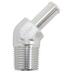 45 DEG 3/8" NPT TO -10 100/450SERIES HOSE SILVER SUIT BRAID