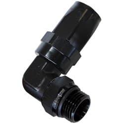 90 Deg -10 Hose to Male -8 Thread Black