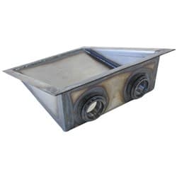 steel sump extension weld-on 2 X -12ORB female ports