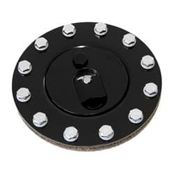 BLACK ALUMINIUM FUEL CAP *ANODISED BLACK*-GASKET-BOLTS