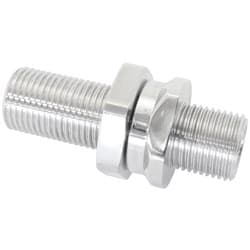 BILLET BULKHEAD INSERTS #8 AC FITTING BOTH SIDES POLISHED