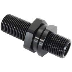 BILLET BULKHEAD INSERTS #8 AC FITTING BOTH SIDES BLACK