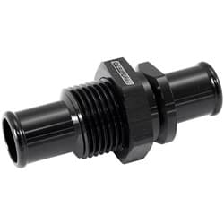 BILLET BULKHEAD INSERTS 5/8" BARB FITTING BOTH SIDE BLACK