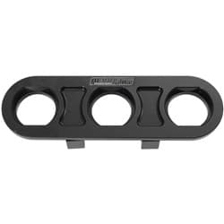 BILLET BULKHEAD PLATE 3 PORT MODULAR UNIVERSAL BLACK AN AC