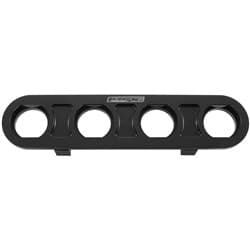 BILLET BULKHEAD PLATE 4 PORT MODULAR UNIVERSAL BLACK AN AC