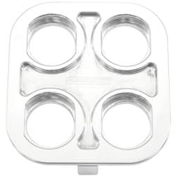BILLET BULKHEAD PLATE 4 PORT SQUARE MODULAR UNIVERSAL POL AN AC Aeroflow - AF 88-2021