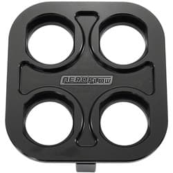 BILLET BULKHEAD PLATE 4 PORT SQUARE MODULAR UNIVERSAL BLACKAN AC Aeroflow - AF 88-2021BLK