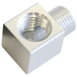 90 DEG MALE TO F/MALE 1/8" SILVER ADAPTER TIGHT RADIUS