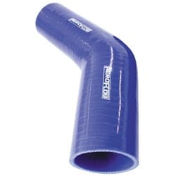 Silicone Hose Reducer 45 Deg; Blue I.D 3.75-3.00" 95-76mm, Wall 5.3 X 140mm 9002-375-300