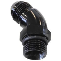 45 DEG -12ORB TO -12AN COMPLETWITH JAM NUT AND O-RING BLACK