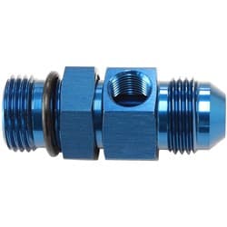 -8ORB To -8AN with 1/8" port Blue