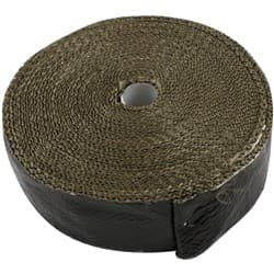 TITANIUM ALUMINISED EXHAUST WRAP INSULATION 2" x 50ft ROLLBLACK FOIL Aeroflow AF 91-3017