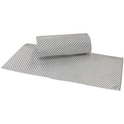 12" X 12" ALUMINIUM EMBOSSED HEAT SHIELD CUT OR FOLD SILVER