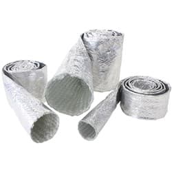 ALUMINISED SLEEVE 1-5/8-2" SILVER FINISH 1 meter / 3 ft