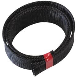 1-1/2" 7.6M HEAT FLEX BRAID BLACK TIGHT WEAVE HIGH COVERAG