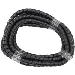 11.2mm I.D SPIRAL WRAP COVER BRAIDED HOSE WIRE 1 METER BLACK Aeroflow - AF 91-9802
