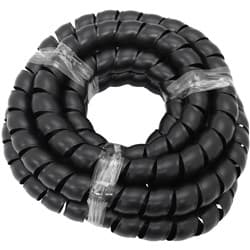 23.9mm I.D SPIRAL WRAP COVER BRAIDED HOSE WIRE 1 METER BLACK Aeroflow - AF 91-9809