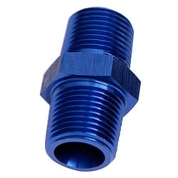 MALE COUPLER 3/8" NPT BLUE MALE TO MALE
