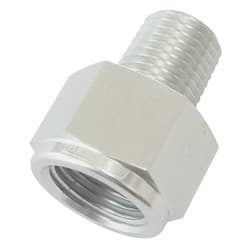 NPT PIPE EXPANDER, SILVER 1/8" NPT MALE, 1/4" NPT FEMALE