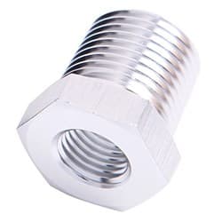 NPT PIPE REDUCER, SILVER 1/2" NPT MALE, 1/4" NPT FEMALE