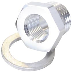 M12X1.5 PIPE REDUCER TO F/MALE1/8" NPT SILVER LS TEMP ADAPT