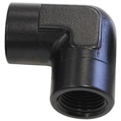 90 Deg Female - Female Elbow 3/8 NPT Black