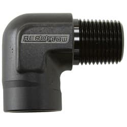 90 Deg Female - Male Elbow 1/4 NPT Black