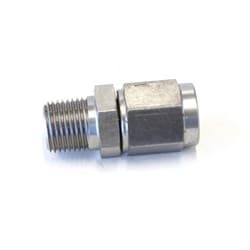 1/8" NPT TO -3AN FEMALE NUT STAINLESS STRAIGHT SWIVEL NUT