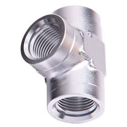 FEMALE PIPE TEE 3/8" NPT SILVER FEMALE 3/8" NPT