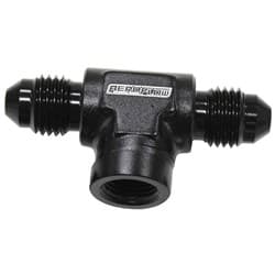 -4AN MALE TEE WITH 1/8 ON SIDEBLACK FEMALE 1/8" NPT ON SIDE