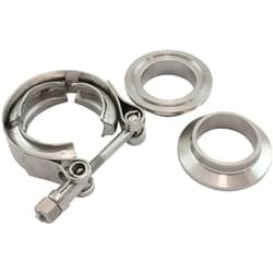 1.25" V BAND CLAMP KIT 2X WELDRINGS & 1 X STAINLESS CLAMP