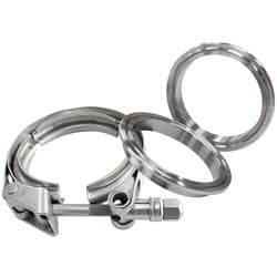 4.5" V BAND CLAMP KIT 2 X WELDRINGS & 1 X STAINLESS CLAMP