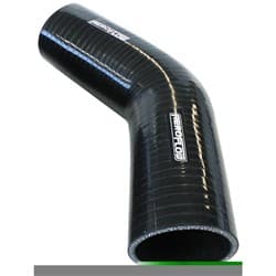Silicone Hose 45 Deg; Black I.D .63" 16mm, Wall 4.5mm, 145mm Leg AF 9202-063