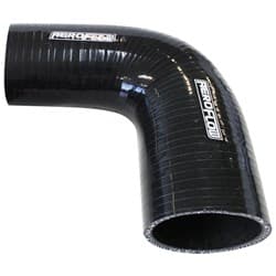 Silicone Hose Reducer 90 Deg; Black I.D 1.00-.70" 25-16mm, wall 4.5 x 125mm 9203-100-070