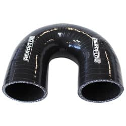 Silicone Hose 180 Deg; Black I.D 3.00" 76mm, Wall 5.3mm, 100mm Leg AF 9206-300