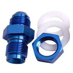 FUEL CELL FITTING -10AN BLUE FUEL CELL BULKHEAD FITT