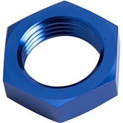 BULKHEAD NUT -8AN BLUE SINGLE NUT
