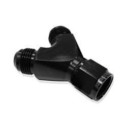 Y PIECE -10 SWIVEL NUT 2X -8ANBLACK