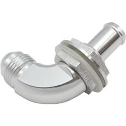 90 DEG BULKHEAD FITTING -8AN TO 1/2" 12mm BARB PUSH ON Aeroflow - AF 937-08-08S