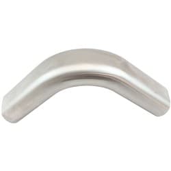 3" 90 DEGREE VERTICA OVAL TUBEEXHAUST PIPE 304 S/S 150mm LEG