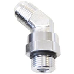 MALE -8 ORB 45 TO -10AN MALE SILVER FULL SWIVEL
