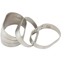 3" PIE CUTS VERTICAL OVAL TUBEEXHAUST 1D RADIUS S/S 45 DEG