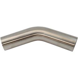 304 S/S BEND 45 DEG 3-1/2" O.D1.5MM (.059") 150mm / 6" LEG