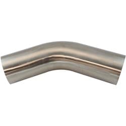 304 S/S BEND 45 DEG 4-1/2" O.D1.5MM (.059") 150mm / 6" LEG